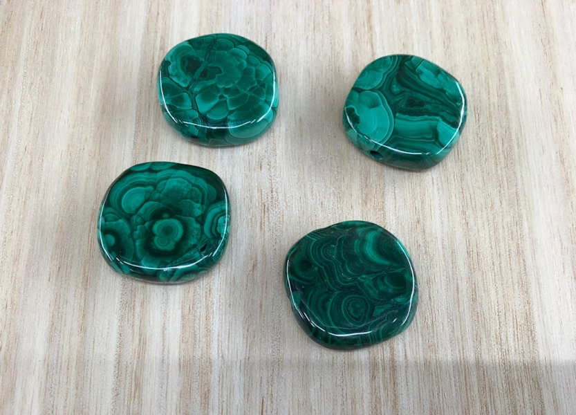 Colgante Malaquita rodado plano 3 cm